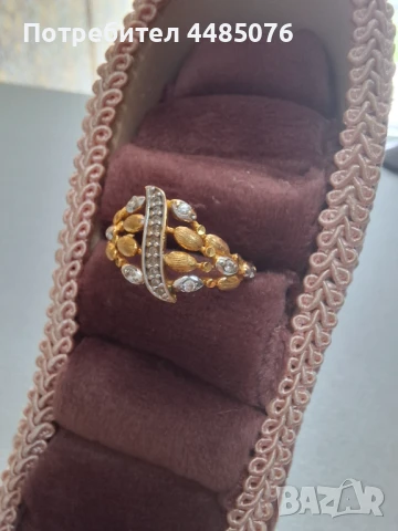 ЗЛАТЕН ДАМСКИ ПРЪСТЕН 22к., снимка 2 - Пръстени - 51028663