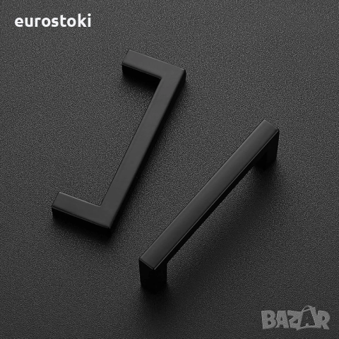 Комплект от 12 броя матово черни квадратни дръжки за шкафове 7,6 см, за чекмеджета, снимка 5 - Шкафове - 51766369