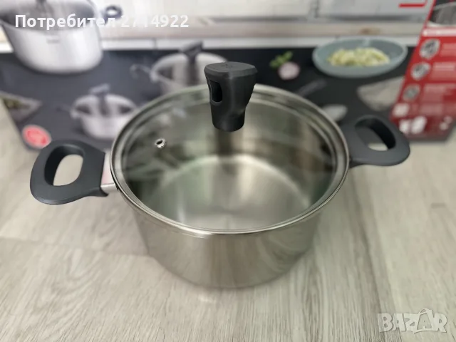 чисто нови тенджери тефал daily cook, снимка 2 - Съдове за готвене - 56112690