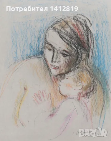 Любен Диманов (1933-2023) голяма рисунка картина