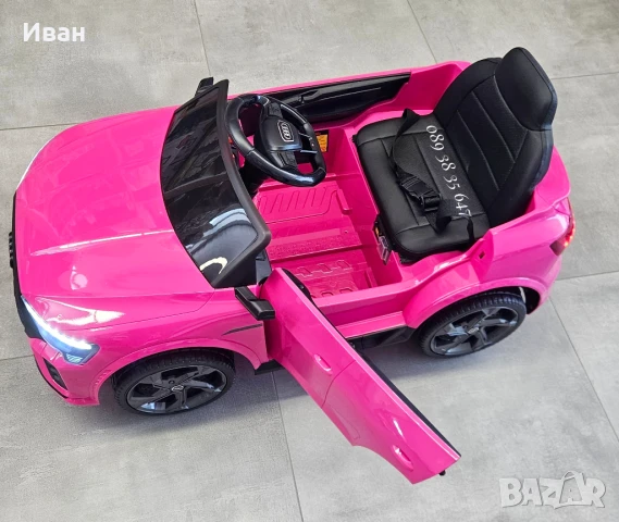 ТОП ЦЕНА!НОВО!Акумулаторен джип Audi SQ8 с 12V батерия,меки гуми,кожена седалка, снимка 10 - Електрически играчки - 51135892