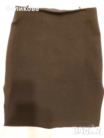 Черна права пола с цепки, снимка 7 - Поли - 35673693