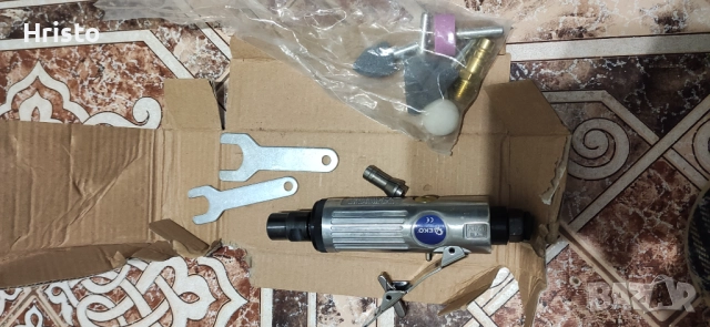 Мини пневматичен прав шлайф GEKO G03143, 25000 об./мин, 6.3 бара, снимка 2 - Други машини и части - 52204020