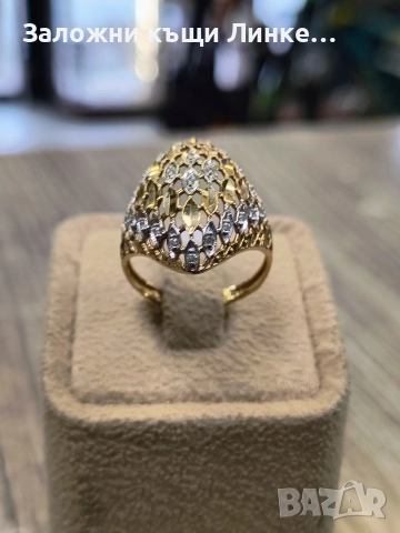 Златен Пръстен 3.44гр / 14К, снимка 5 - Пръстени - 52704008