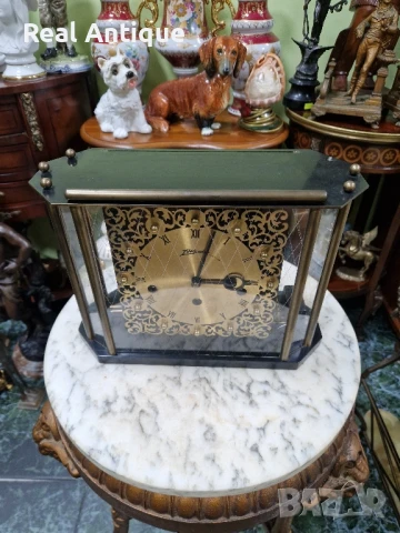 Уникален рядък антикварен немски Уестминстърски каминен часовник Atlanta , снимка 9 - Антикварни и старинни предмети - 51028883