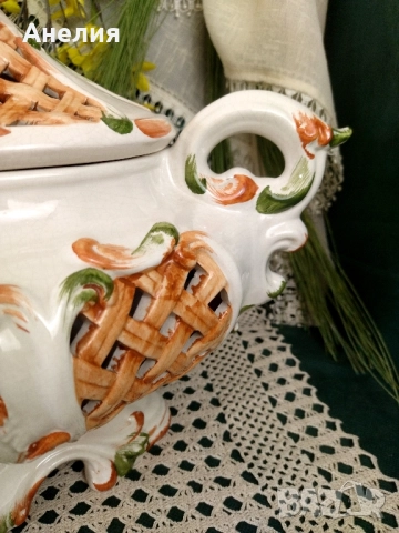 Съд от Италия майолика , снимка 3 - Декорация за дома - 51826951