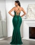 Дълга официална рокля в зелено, снимка 2