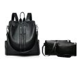 Дамска раница от висококачествена кожа с подарък малка чанта и портомоне , снимка 1 - Чанти - 42627719