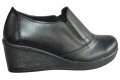Дамски ежедневни обувки на платформа - черни, снимка 1