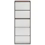 vidaXL Шкаф за обувки с огледало, 5 нива, кафяв дъб, 63x17x169,5 см, снимка 6