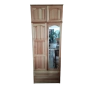 Двукрилен гардероб масив чам с надстройка и 2 чекмеджета / 33004, снимка 1