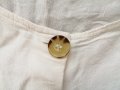 H&M бял топ с буфан ръкави, пеплум и копчета р-р S, снимка 5