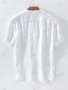 Мъжка едноцветна памучна ленена ежедневна риза с къс ръкав, 5цвята , снимка 7