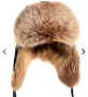 шапка ушанка с естествен косъм, снимка 2