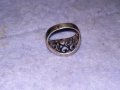 СТАР АЖУРЕН СРЕБЪРЕН АРТ ПРЪСТЕН СРЕБРО 925 с ПОЗЛАТА 34958, снимка 10