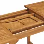 vidaXL Разтегателна градинска маса, (110-160)х80х75 см, тик масив, снимка 6