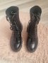 Черни боти кожа и плат - 40,00лв., снимка 6
