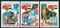 СССР, 1987 г. - пълна серия чисти марки, космос, 3*5
