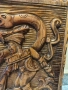 Страхотно Старо Пано Дърворезба-Ацтеките И Маите, снимка 4