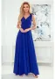 Елегантна дълга рокля в син цвят 405-2 Numoco, снимка 3