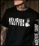 Черна тениска с щампа RELIGION TRAITOR, снимка 1 - Тениски - 42660612