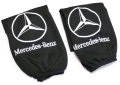 Автомобилни калъфки за наглавници (2бр. К-Т) За Mercedes Мерцедес Черни Универсален Еластичен Модел, снимка 1