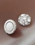 Sale Обеци магнити с кристали"Weight loss",white/нови, снимка 1 - Колиета, медальони, синджири - 40050090