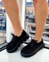 Равни обувки - черен велур - BZ7, снимка 1 - Дамски ежедневни обувки - 44155941