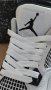 Nike Air Jordan Retro 4 Military Black White Panda Размер 37.5 Номер 23.5см Дамски Обувки Бели, снимка 3