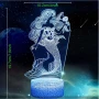 Холограмна 3D LED лампа Малката Русалка-дистанционно управление 16 цвята+други режими на управление, снимка 4