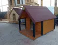 Дървена къща за куче с веранда , кучешка колиба дървени къщи за кучета, снимка 2