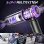 Нова Акумулаторна прахосмукачка за кола автомобил дом 27000Pa 5 в 1 LED HEPA USB 12 накрайника, снимка 2