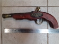 Стар красив кремъчен пистолет,пищов,оръжие, снимка 4