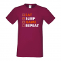 Мъжка тениска Game 5,Eat,Sleep,Game,Anime,Repeat,Ядене,Спане,Геймс,Подарък,Повторение,Празник,Игри, снимка 10