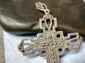 Старинен Аристократичен СКЪПОЦЕНЕН СРЕБЪРЕН КРЪСТ с 24 Марказити Ювелирен УНИКАТ Висока Проба СРЕБРО, снимка 9