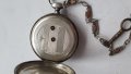 Стар сребърен джобен часовник с ключ, снимка 4