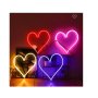 Декоративна LED неонова лампа Mercado Trade, Сърце, с USB, Розов, снимка 3