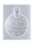 Голяма Коледна топка с декор силиконов молд форма фондан шоколад смола, снимка 1