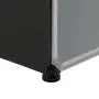 vidaXL Модулен шкаф с 9 отделения, 109x36,5x143 см, черно и бяло, снимка 10
