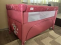 Детско оборудване за момиченце креват и проходилка , снимка 1