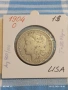 Сребърна монета 1 долар 1904г. САЩ уникат за КОЛЕКЦИОНЕРИ 50756, снимка 7