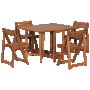 Дървени сгъравеми столове,маси и комплекти на склад от тропическо дърво Меранти, снимка 11