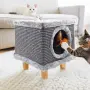 Катерушка за котки 3 в 1 - меко легло, играчка и драскалка, снимка 1