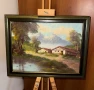 Страхотна картина - ръчно рисувана пейзаж с маслени бои, снимка 4