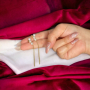 Дамски дълги обеци с перли, снимка 1 - Обеци - 44829519