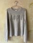 H&M Пуловер с надпис LOVE с перли и пайети S размер 🤍🩶, снимка 1 - Блузи с дълъг ръкав и пуловери - 44767716