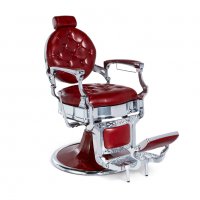 Бръснарски стол Kirk - червен/черен/кафяв, снимка 14 - Бръснарски столове - 28442932