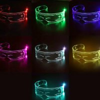 Светещи PARTY LED очила, режим в 7 цвята, снимка 2 - Други - 44358325