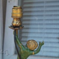 Стара месингова лампа, снимка 6 - Антикварни и старинни предмети - 38786060