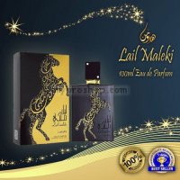 Луксозен aрабски парфюм Lattafa Perfumes Lail Maleki 100 мл сандалово дърво, кехлибар, мускус, карам, снимка 7 - Мъжки парфюми - 39335228